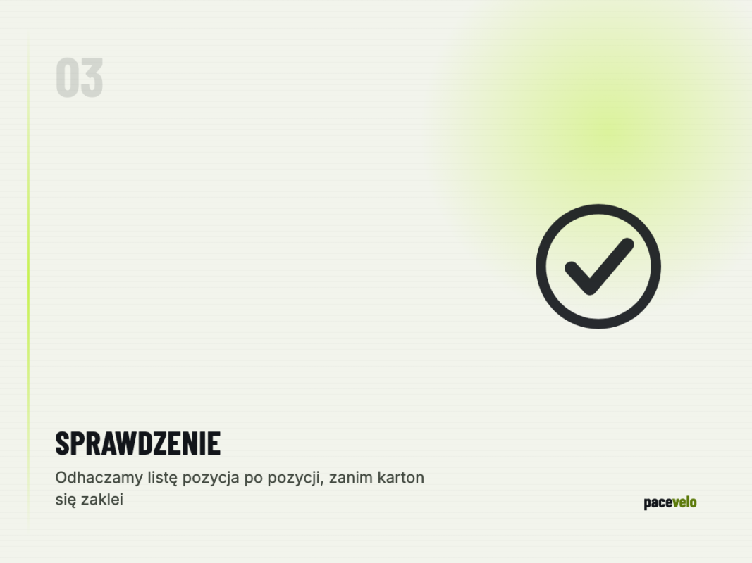 Etap 03: Odhaczamy listę
